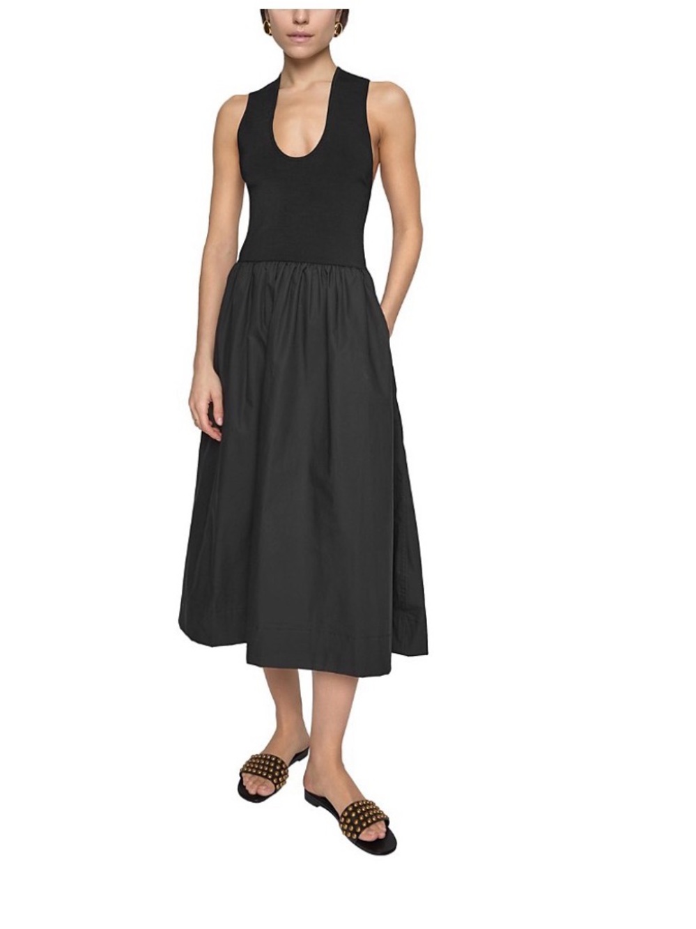NWT Rebecca Minkoff Belle Combo Tank Dress Black Size S $248